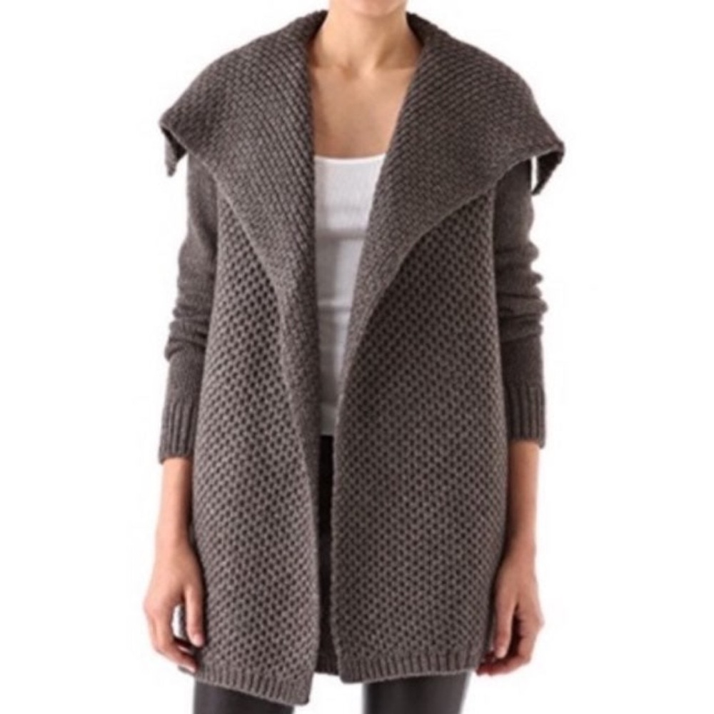 Vince Yak & Wool Brown Knit Cardigan - Picture 2 of 7